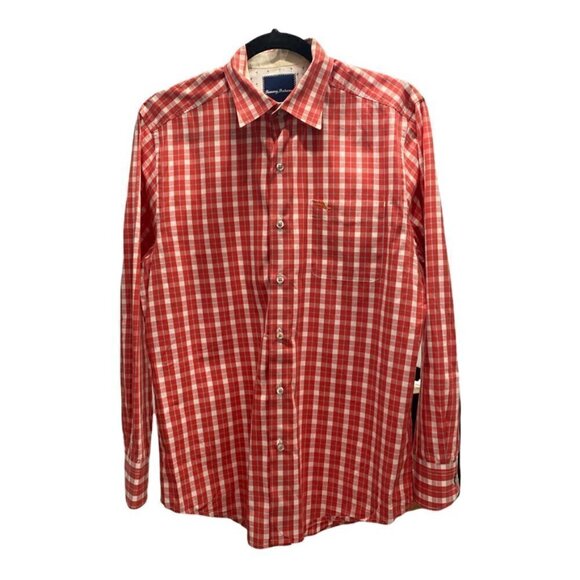 Tommy Bahama Long Sleeve Plaid Pima Cotton Button Down Shirt Size Small Petite - Picture 1 of 8